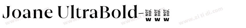 Joane UltraBold字体转换